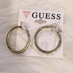 GUESS Silver Hoop Earrings. *NEW*